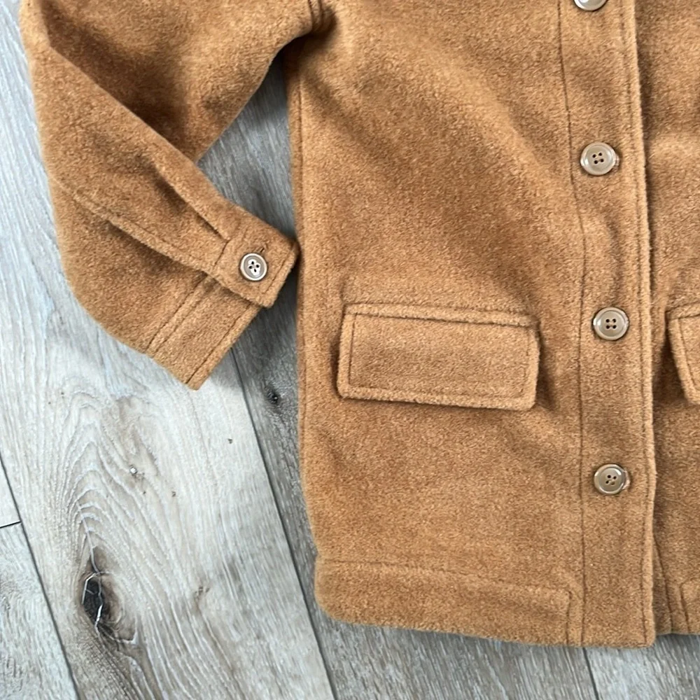 NWT Gap Kids Boucle Jacket Tan Brown Button Down Medium (8)